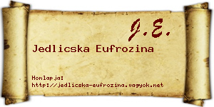 Jedlicska Eufrozina névjegykártya